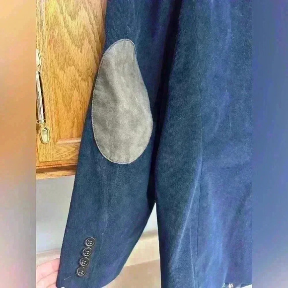 Lauren byRalph Lauren mens blue velvet suit jacket with dog print inner material - Picture 6 of 6